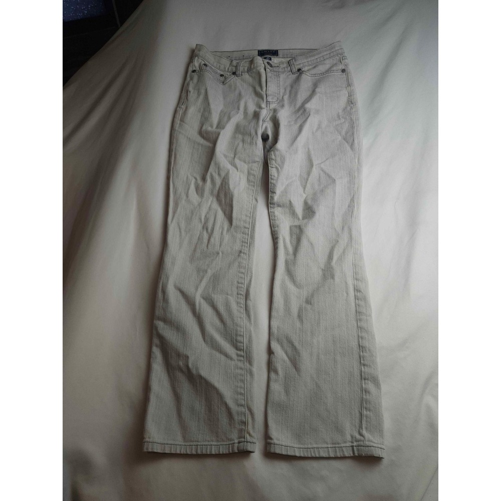 Chaps Denim Petite Light Gray Stretch Bootcut Jeans Size 6P Cotton Blend